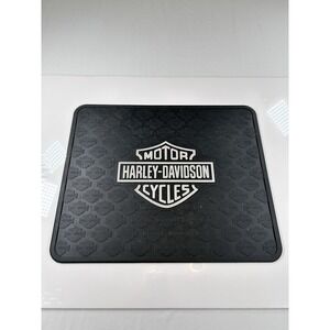 Harley-Davidson Utility Mat Silver Bar & Shield Floor Garage Mat Black 16"X 14"